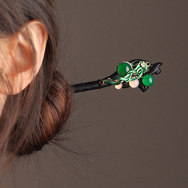Emerald Vine Hair Stick