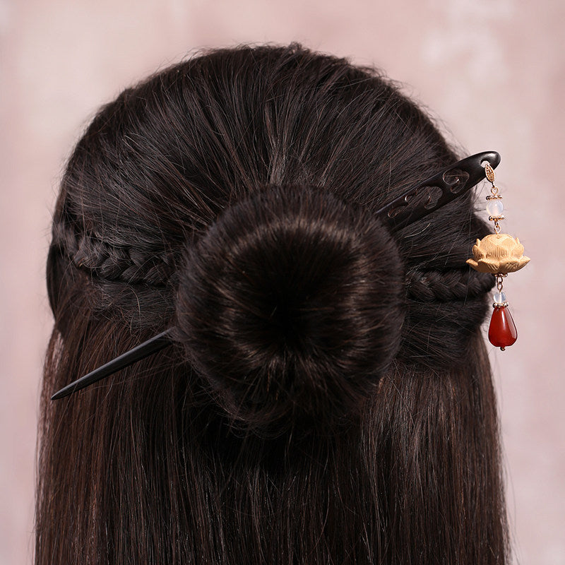Lotus Pendant Hair Stick