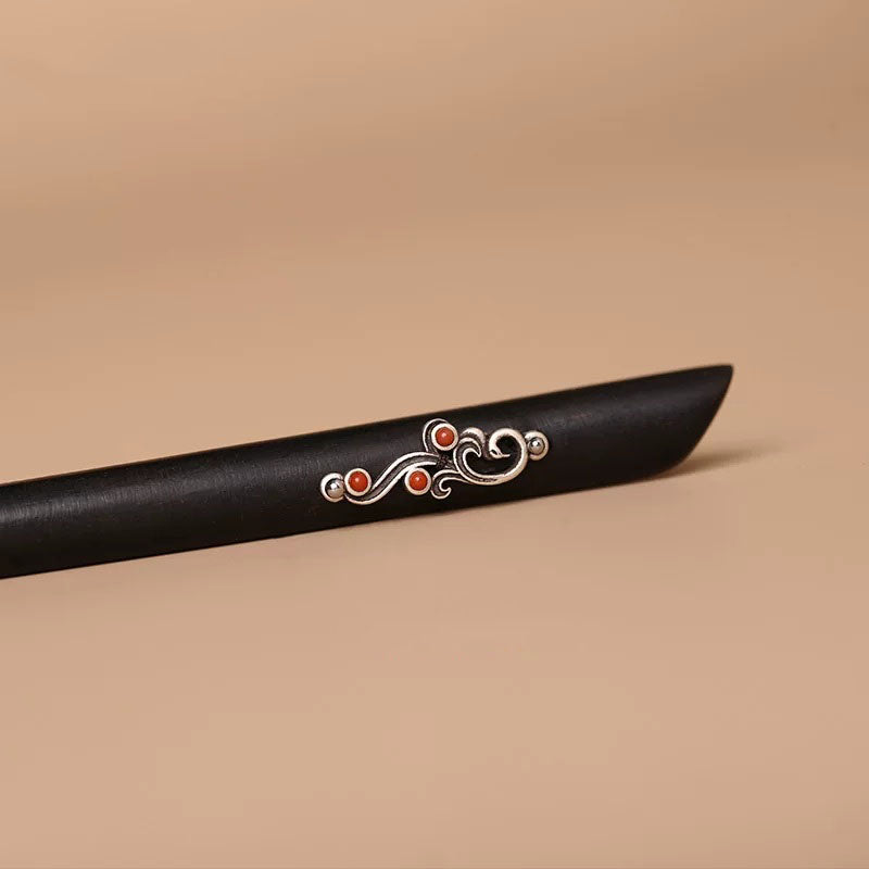Ebony Ruby Vine Hair Stick