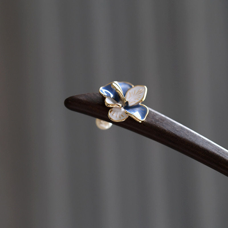 Indigo Petal Hair Stick