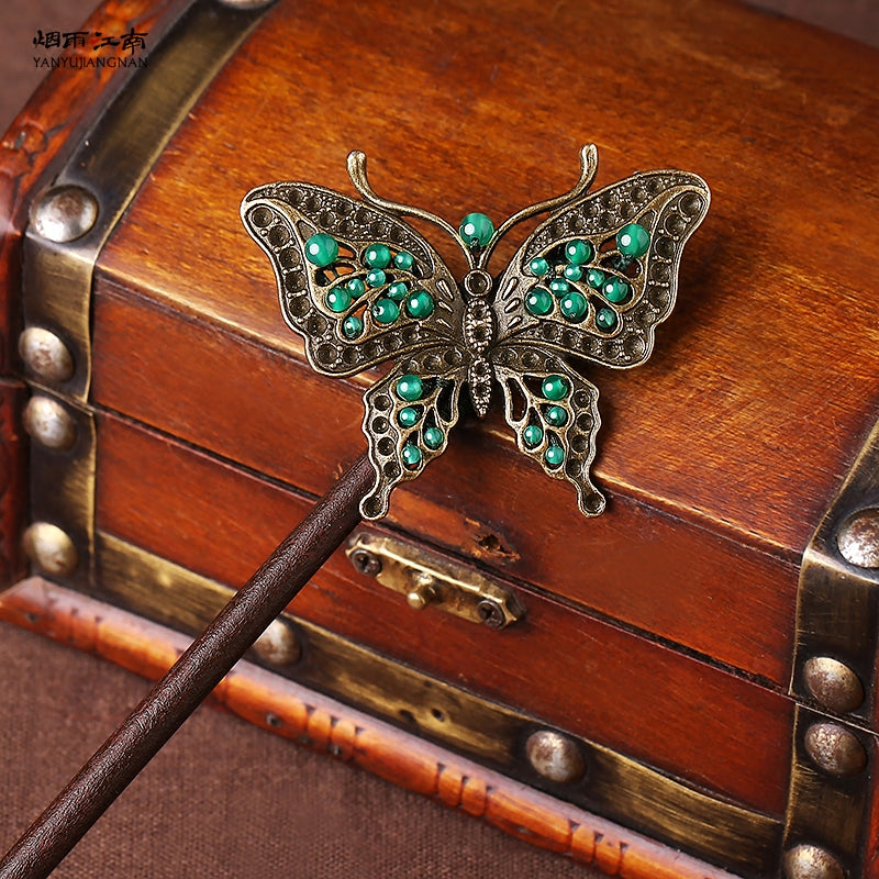 Antique Butterfly Hair Stick