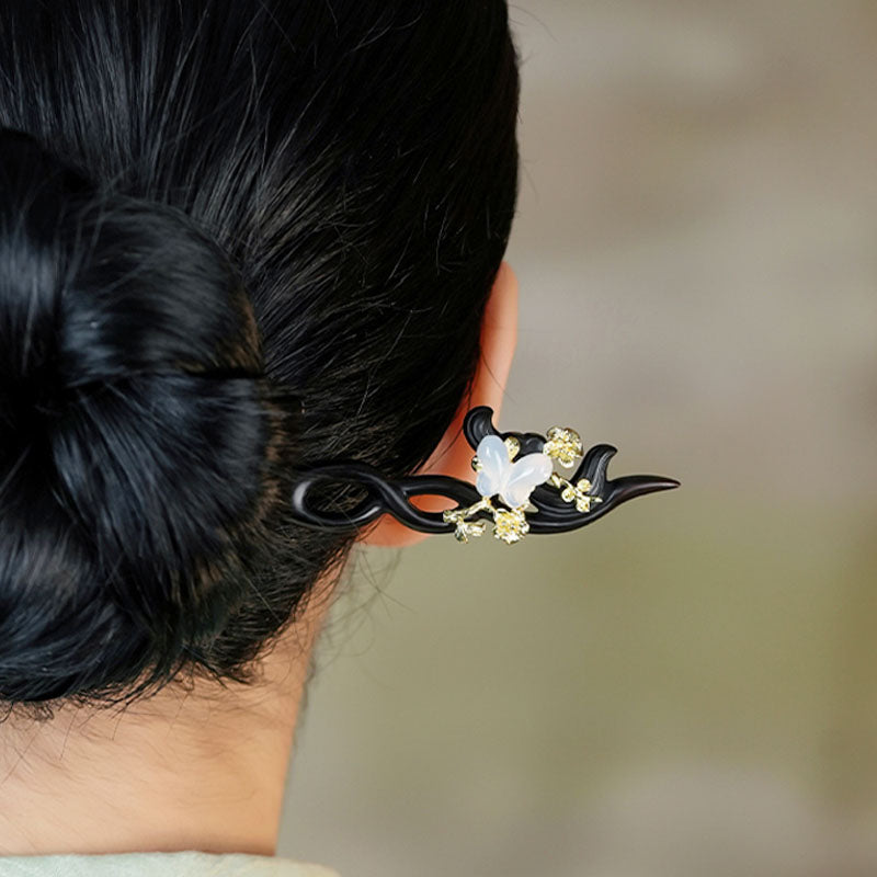 Plum Blossom Butterfly Hair Stick
