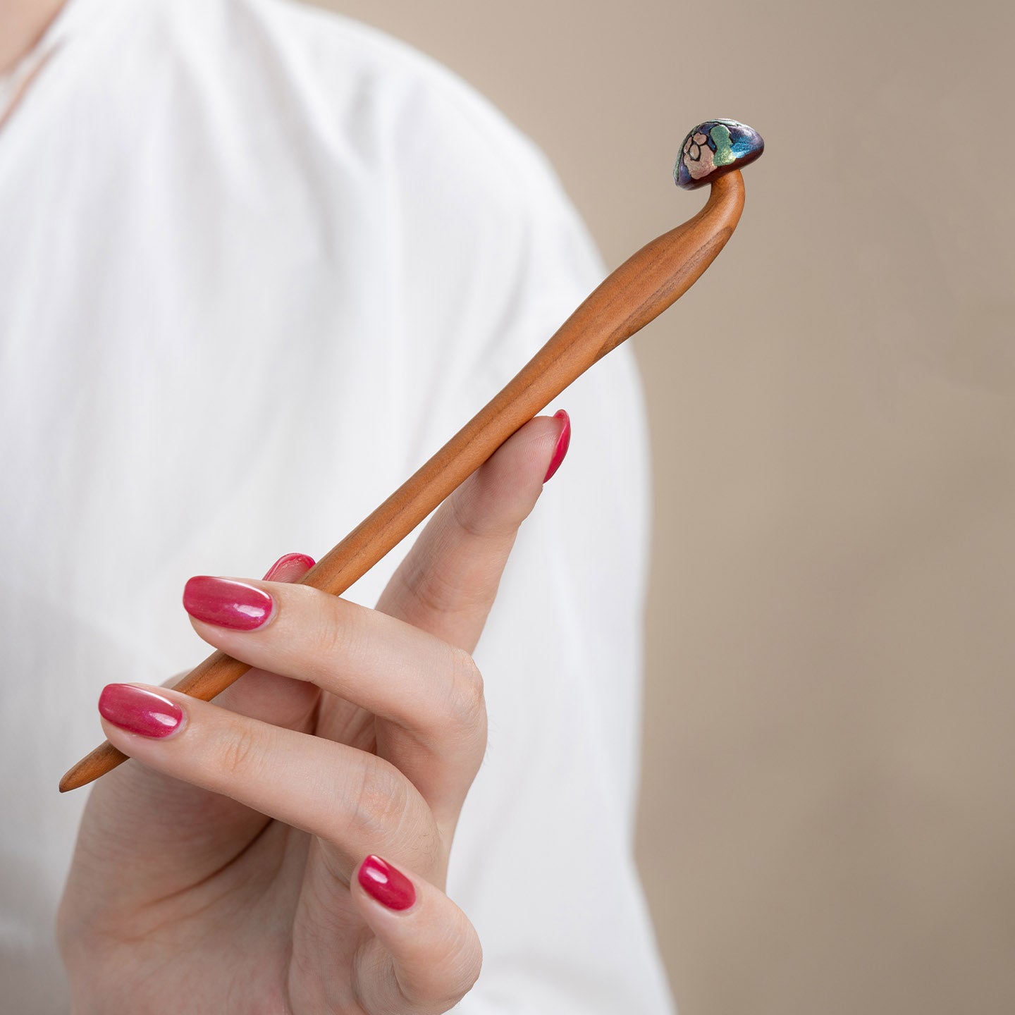 Lacquer Blossom Sandalwood Hair Stick