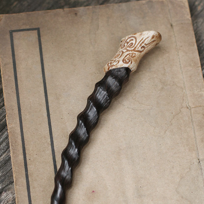 Antler Coil Spine Hair Stick