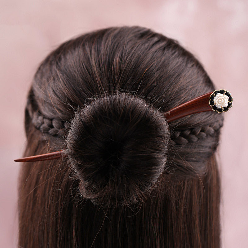 Redwood Rose Hair Stick