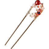 Rose Quartz Bloom Hair Stick