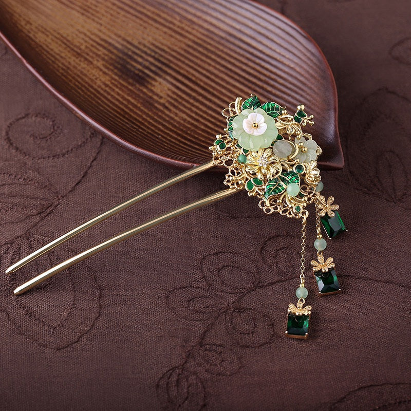 Imperial Emerald Hair Stick