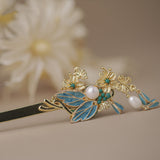 Turquoise Butterfly Hair Stick