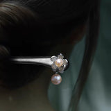 Twin Pearl Drop Hair Stick
