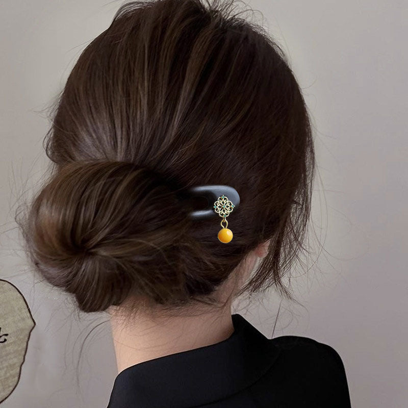 Amber Drop Hair Stick