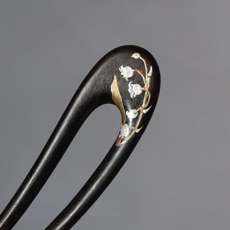 Lily of the Valley Painted Hair Stick