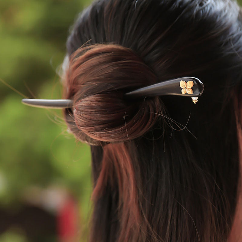 Aurelia Bloom Ebony Hair Stick