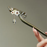 Olive Bloom Pendant Hair Stick