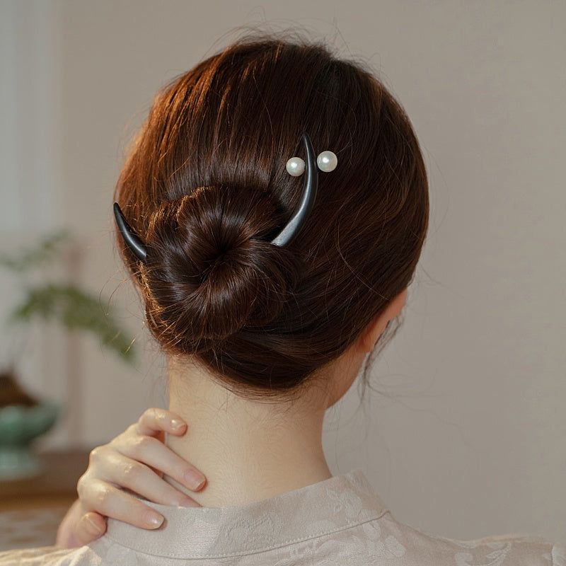 Crescent Baroque Pearl Hair Stick