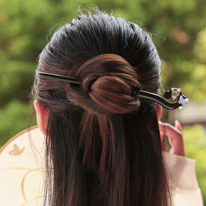 Butterfly Hook Ebony Hair Stick