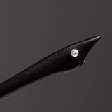Rose Motif Ebony Hair Stick