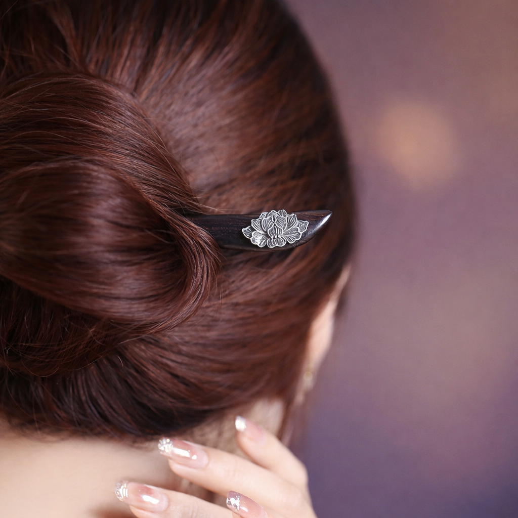 Noir Bloom Hair Stick