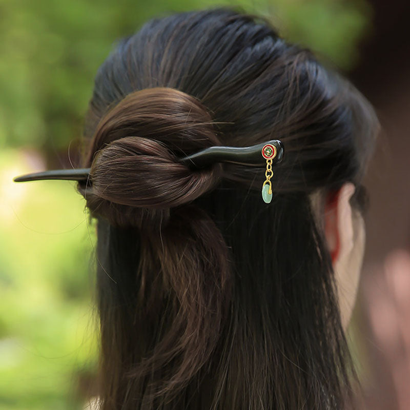 Jade Seal Ebony Hair Stick
