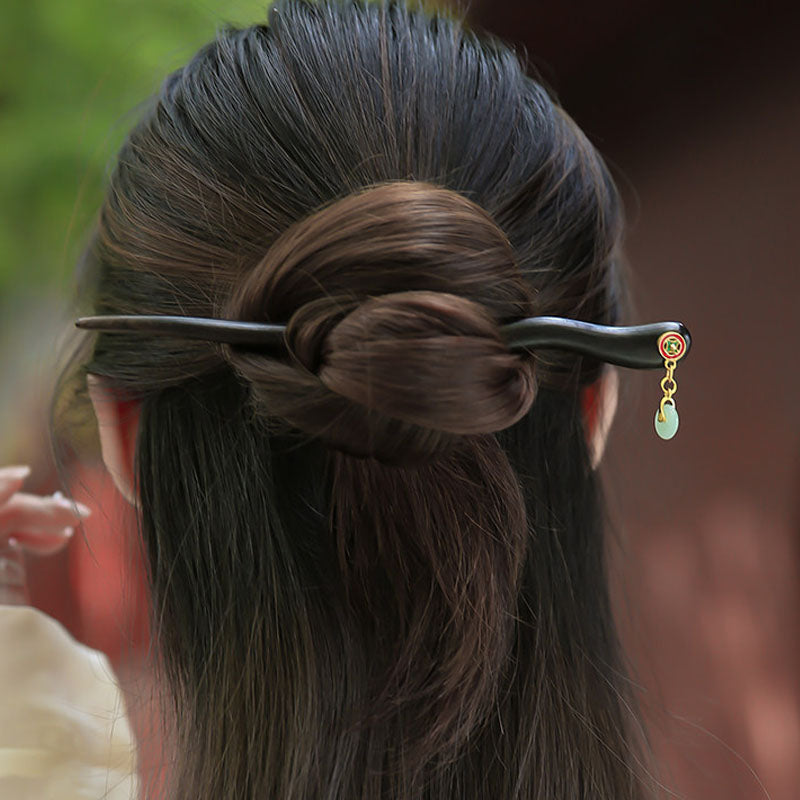 Jade Seal Ebony Hair Stick