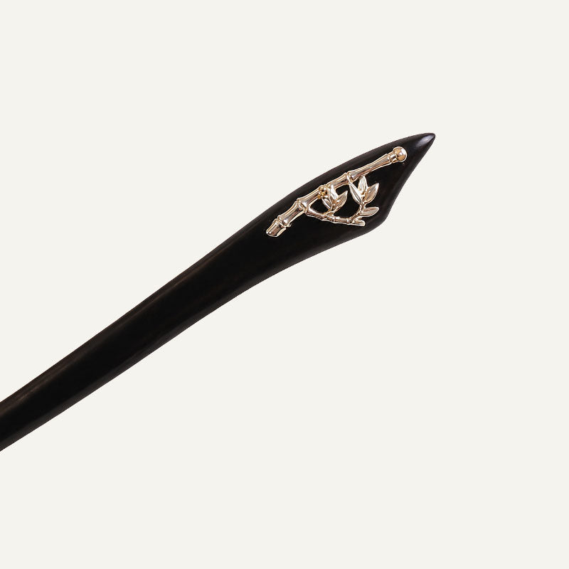 Bamboo Accent Ebony Hair Stick