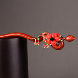 Auspicious Red Snake Hair Stick