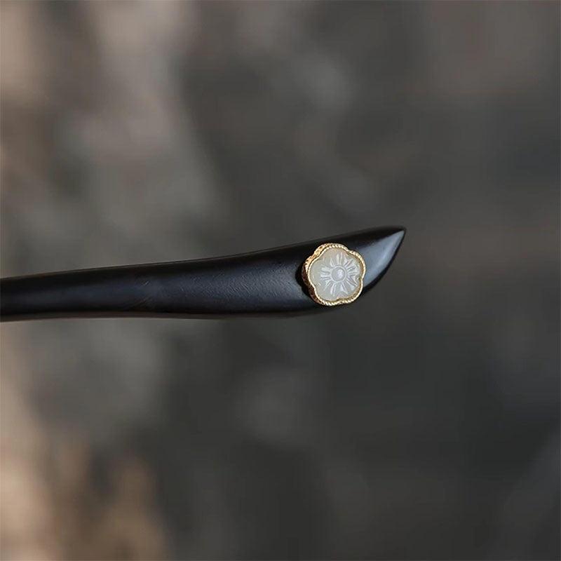 White Plum Ebony Hair Stick