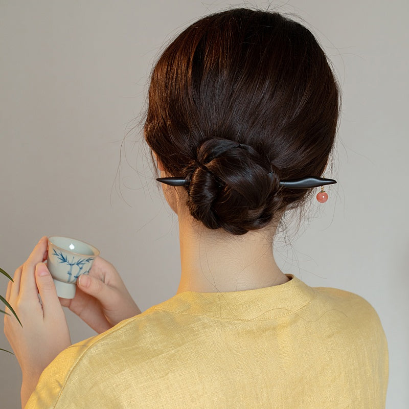 Agate Peach Hair Stick