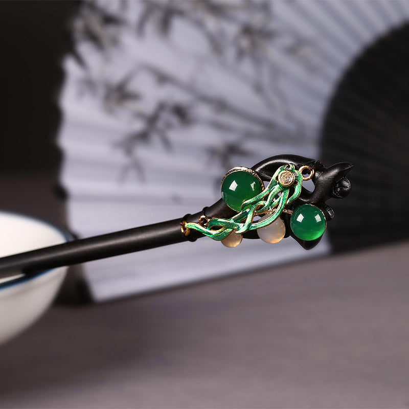 Emerald Vine Hair Stick