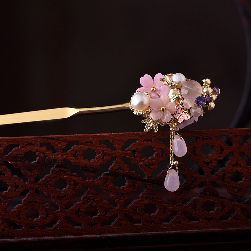 Blush Bloom Hair Stick