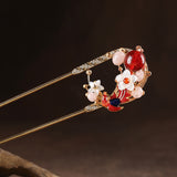 Rose Quartz Bloom Hair Stick