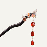 Ruby Blossom Drop Hair Stick
