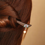 Blue Petal Drop Hair Stick