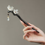 Lotus Shadow Ebony Hair Stick