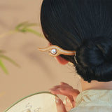 Soft Branch Pearl Hair Fork