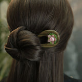 Pink Lotus Green Hair Fork