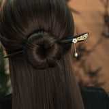Peacock Feather Hair Stick