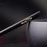 Ebony Ruby Vine Hair Stick