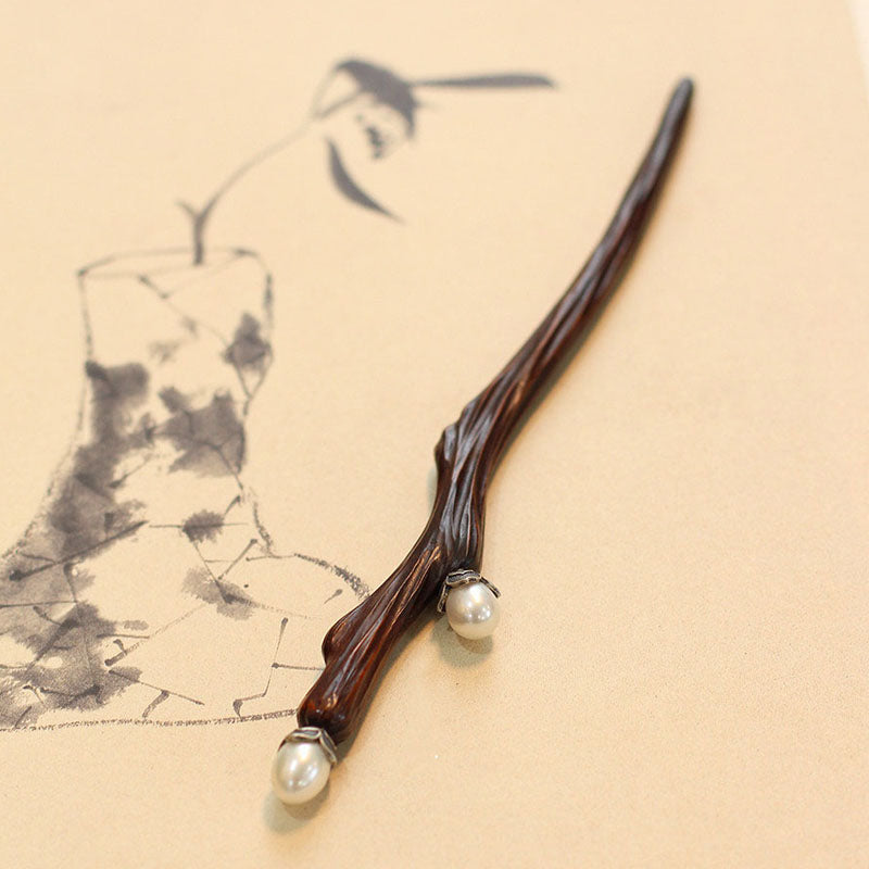Double Pearl Branch Hair Stick