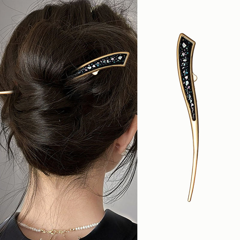 Abalone Moon Arc Hair Stick