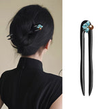 Lotus Enamel Bead Hair Stick