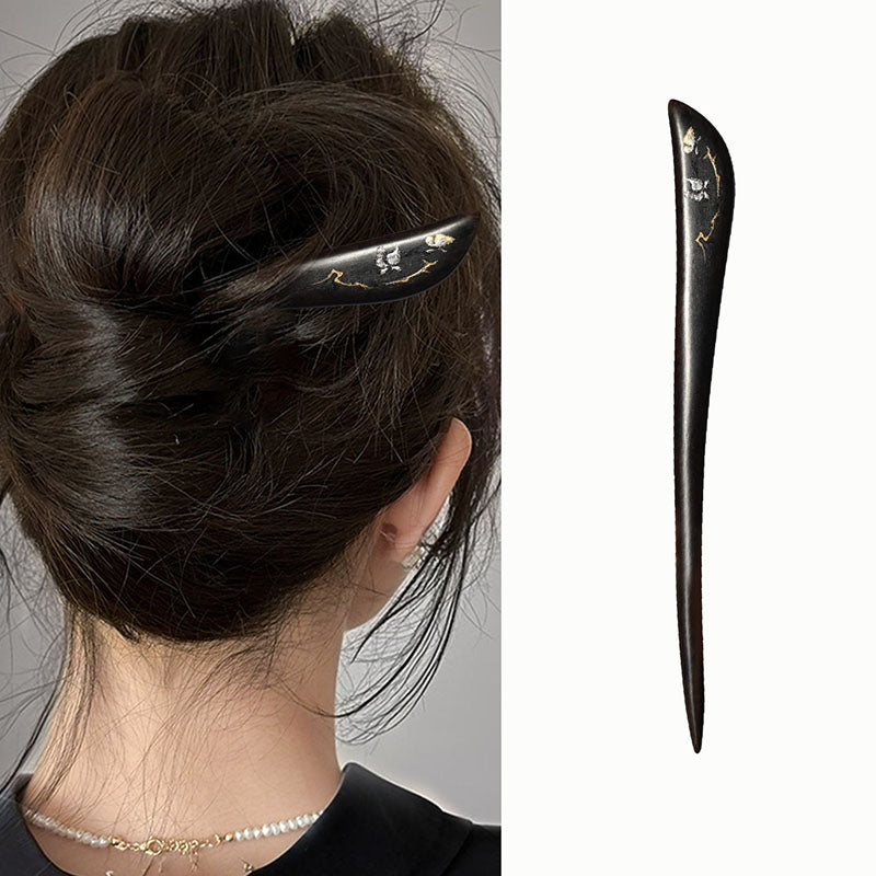 Hand-Painted Butterfly Hair Stick