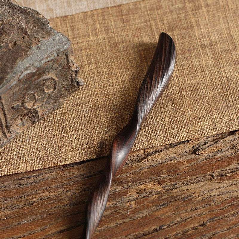 Ebony Spiral Hair Stick