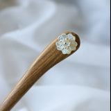 Muted White Hair Stick