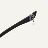 Blue Petal Drop Hair Stick