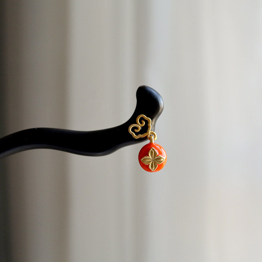 Persimmon Ruyi Hair Stick