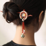 Phoenix Bloom Tassel Hair Stick