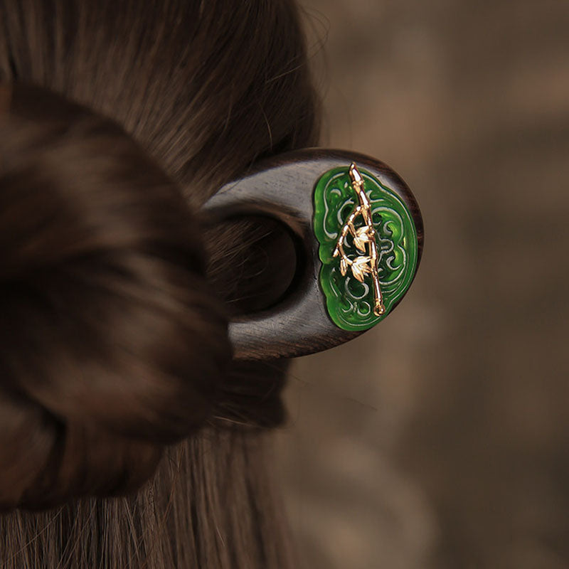 Bamboo Green Ebony Hair Fork