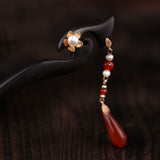 Pearl Agate Drop Hair Stick