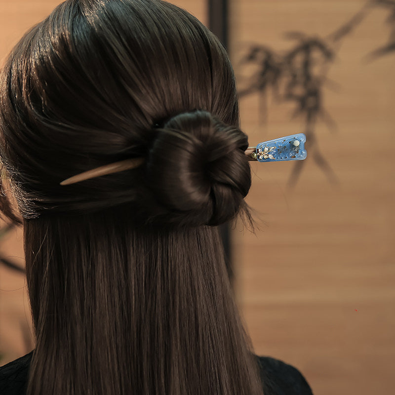 Azure Filigree Hair Stick