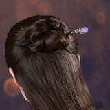 Violet Jade Butterfly Hair Stick
